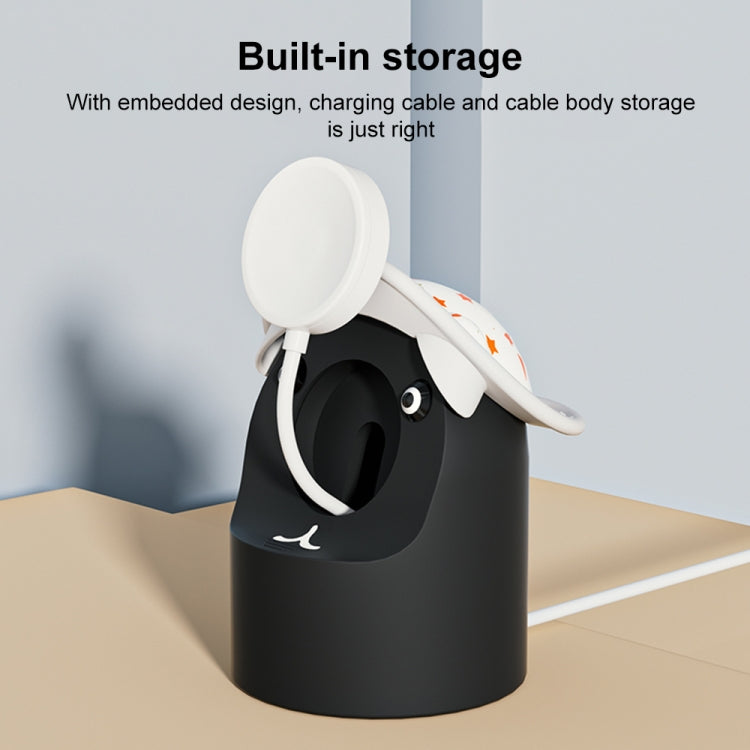 Hat Bear Shaped Silicone Charging Base, For Apple Watch Series
