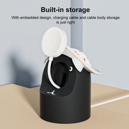 Hat Bear Shaped Silicone Charging Base, For Apple Watch Series