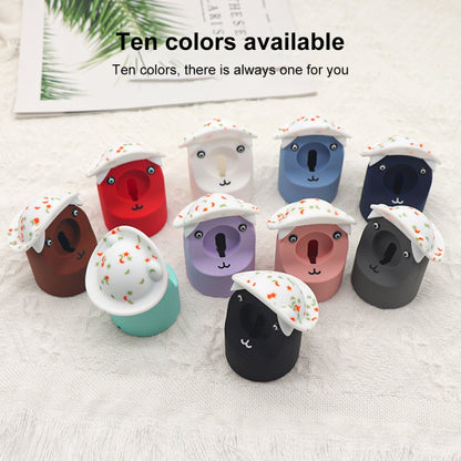 Hat Bear Shaped Silicone Charging Base, For Apple Watch Series