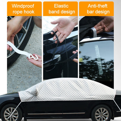 Car Half-cover Car Clothing Sunscreen Heat Insulation Sun Nisor, Aluminum Foil, Aluminum Foil 3.6x1.6x1.5m