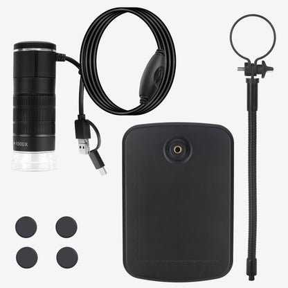 AN104 1000X 3 in 1 Digital Microscope with Helical Tube Bracket, AN104 50X-1000X