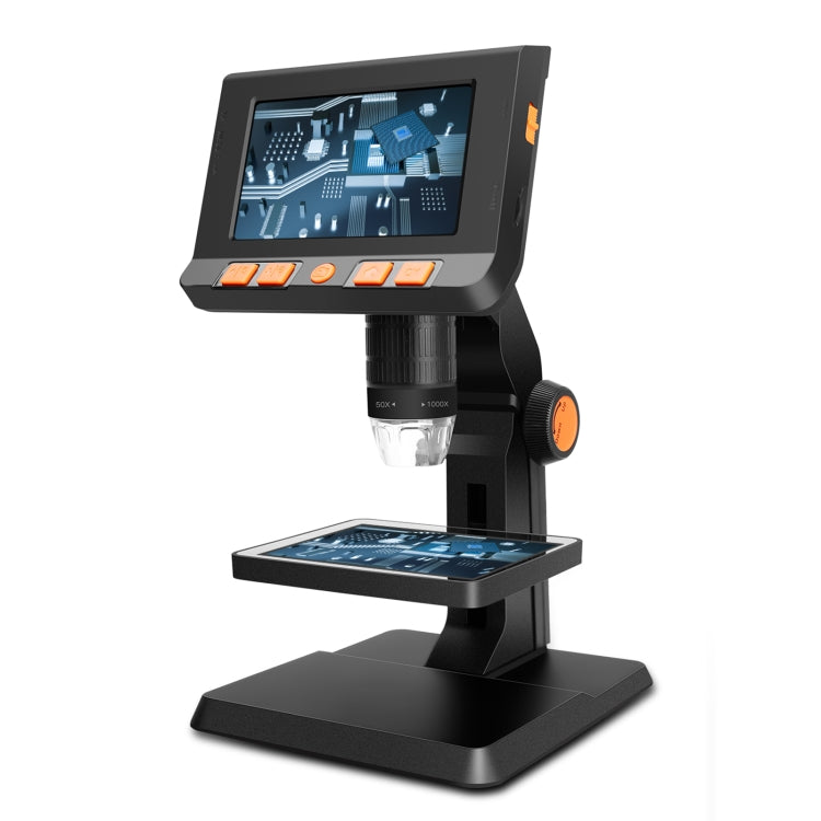 P110 50X-1000X Desktop Electronic Digital Microscope with 4.3 inch Screen, P110
