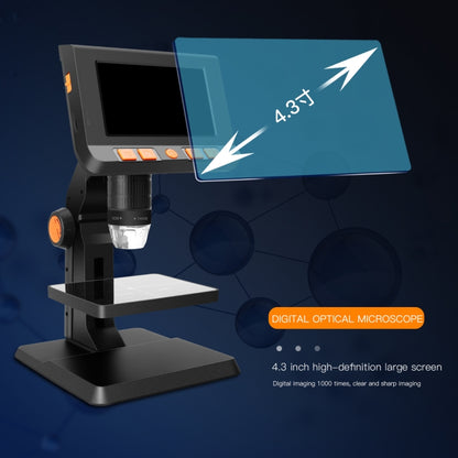 P110 50X-1000X Desktop Electronic Digital Microscope with 4.3 inch Screen, P110