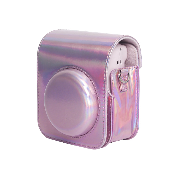 Laser Full Body Leather Case Camera Bag with Strap, For FUJIFILM instax mini 12