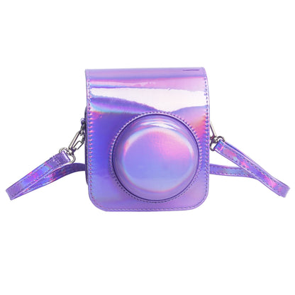 Laser Full Body Leather Case Camera Bag with Strap, For FUJIFILM instax mini 12