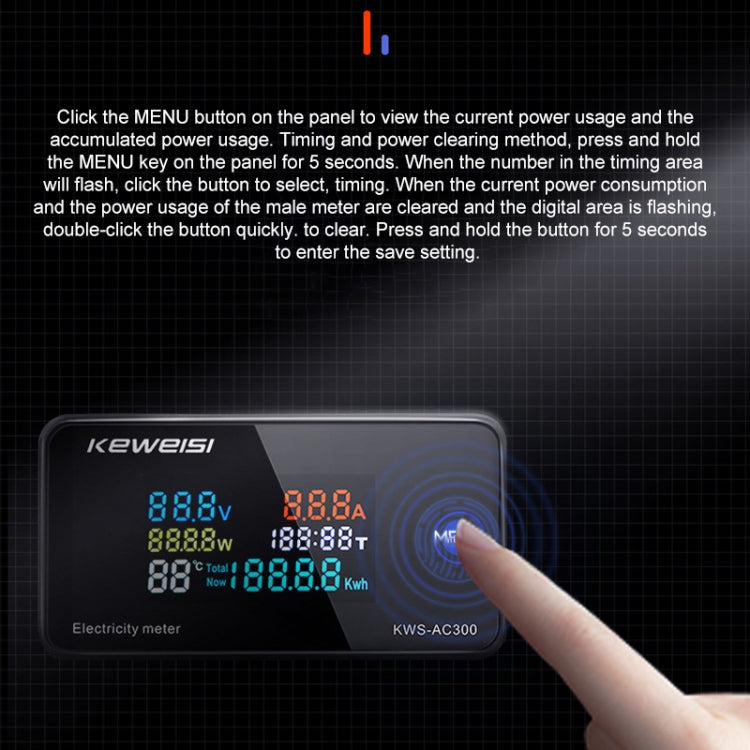 KWS-AC300-20A 50-300V AC Digital Current Voltmeter, KWS-AC300-20A