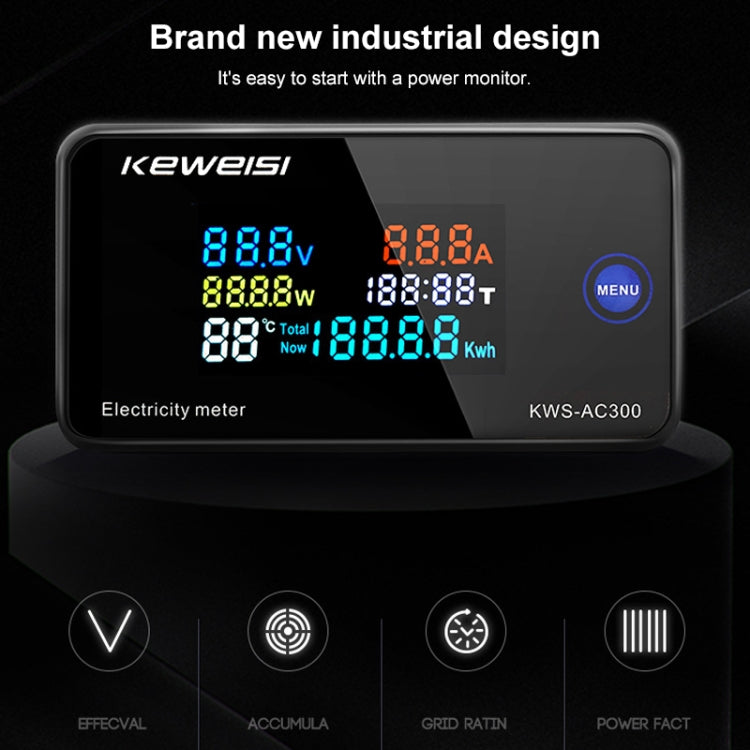 KWS-AC300-100A 50-300V AC Digital Current Voltmeter with Closed Transformer, KWS-AC300-100A with Closed Transformer
