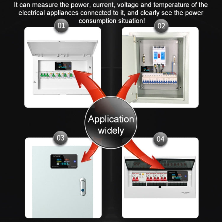 KWS-AC300-100A 50-300V AC Digital Current Voltmeter with Closed Transformer, KWS-AC300-100A with Closed Transformer