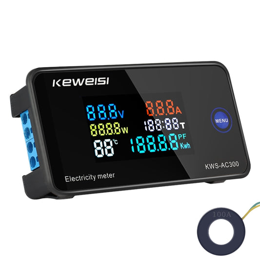 KWS-AC300-100A 50-300V AC Digital Current Voltmeter with Closed Transformer, KWS-AC300-100A with Closed Transformer