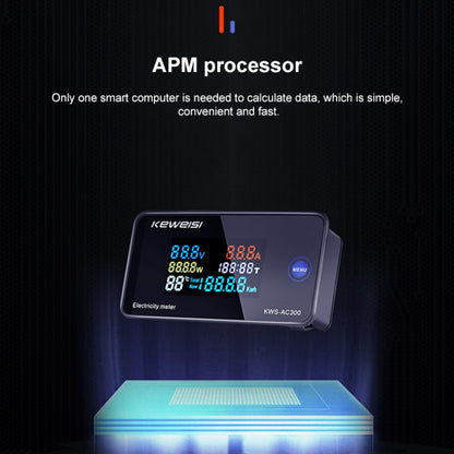 KWS-AC300-100A 50-300V AC Digital Current Voltmeter with Closed Transformer, KWS-AC300-100A with Closed Transformer