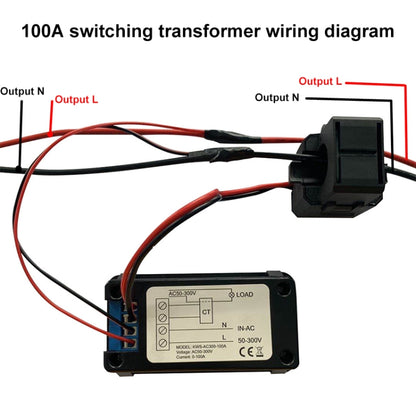 KWS-AC300-100A 50-300V AC Digital Current Voltmeter with Opening Transformer, KWS-AC300-100A with Opening Transformer