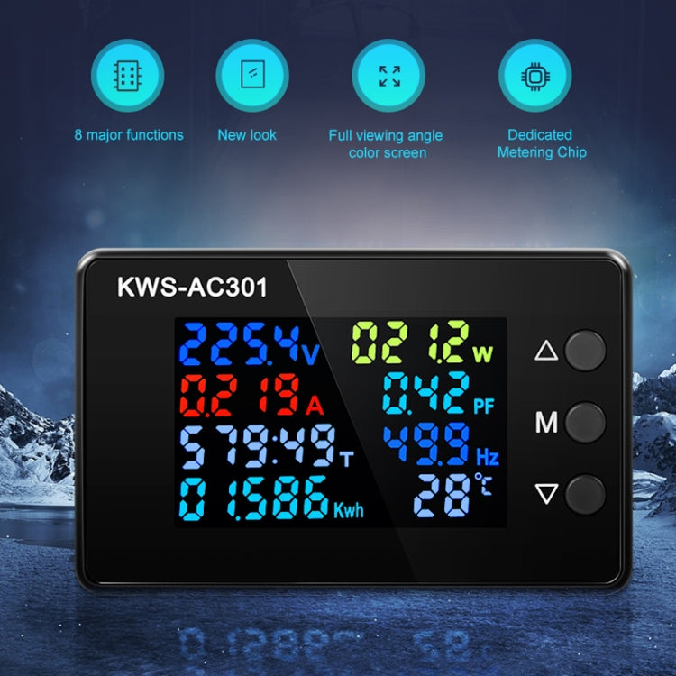 KWS-AC301-100A 50-300V AC Digital Current Voltmeter with Closed Transformer, KWS-AC301-100A with Closed Transformer