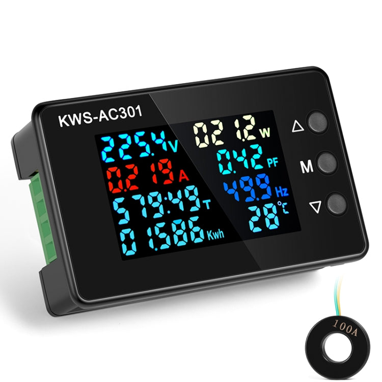 KWS-AC301-100A 50-300V AC Digital Current Voltmeter with Closed Transformer, KWS-AC301-100A with Closed Transformer