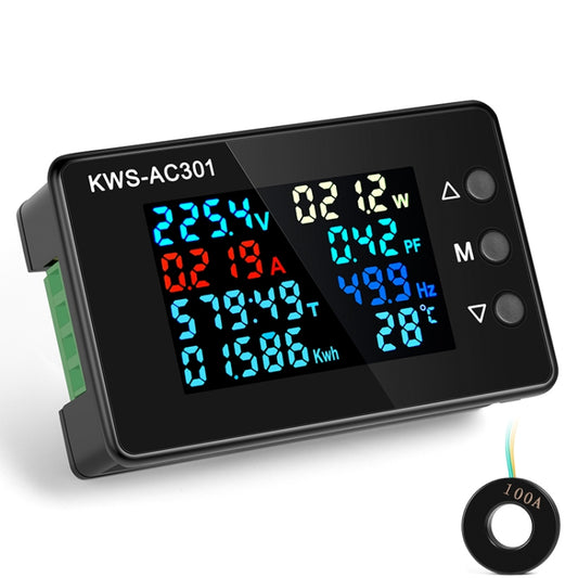 KWS-AC301-100A 50-300V AC Digital Current Voltmeter with Closed Transformer, KWS-AC301-100A with Closed Transformer