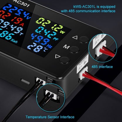 KWS-AC301L-100A 50-300V AC Switching Digital Display Current Voltmeter with 485 Communication, KWS-AC301L-100A Switching Digital