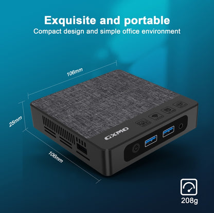 GXMO N42 Windows 11 Intel Gemini Lake N4020C Mini PC NVME SSD WiFi Mini Desktop Computer, 4GB+64GB, 4GB+64GB+256GB