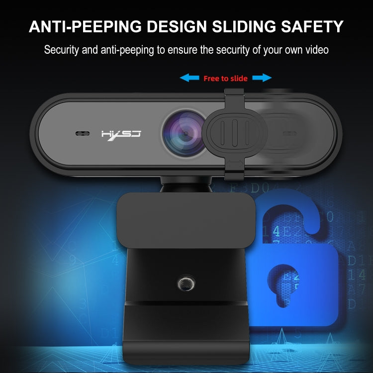 HXSJ S6 HD 1080P 95 Degree Wide-angle High-definition Computer Camera with Microphone