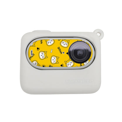 Sunnylife Silicone Case Stickers Skin Wrap Lens Cover with Neck Strap, For Insta360 GO 3