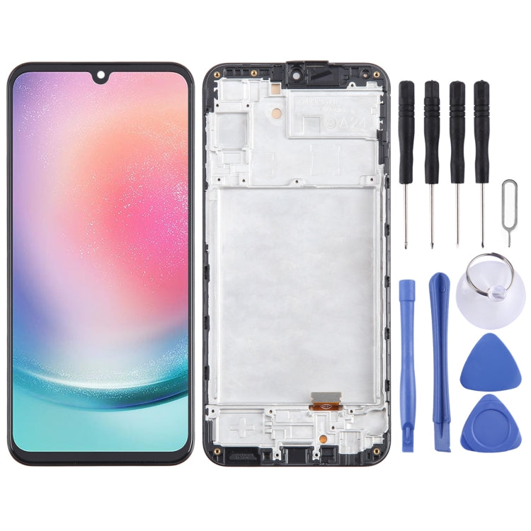 TFT LCD Screen Digitizer Full Assembly with Frame, Not Supporting Fingerprint Identification, For Samsung Galaxy A25 SM-A256B, For Samsung Galaxy A15 5G SM-A156B, For Samsung Galaxy A55 SM-A556B, For Samsung Galaxy A35 SM-A356B