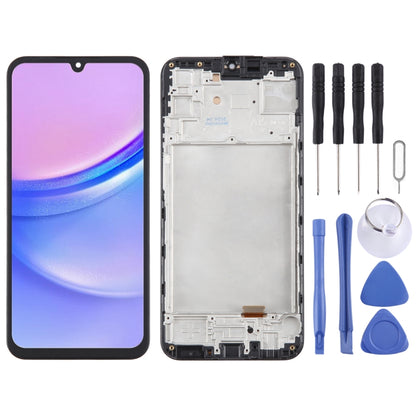 TFT LCD Screen Digitizer Full Assembly with Frame, Not Supporting Fingerprint Identification, For Samsung Galaxy A25 SM-A256B, For Samsung Galaxy A15 5G SM-A156B, For Samsung Galaxy A55 SM-A556B, For Samsung Galaxy A35 SM-A356B