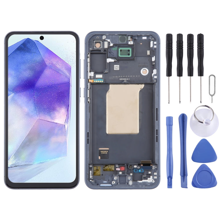 TFT LCD Screen Digitizer Full Assembly with Frame, Not Supporting Fingerprint Identification, For Samsung Galaxy A25 SM-A256B, For Samsung Galaxy A15 5G SM-A156B, For Samsung Galaxy A55 SM-A556B, For Samsung Galaxy A35 SM-A356B