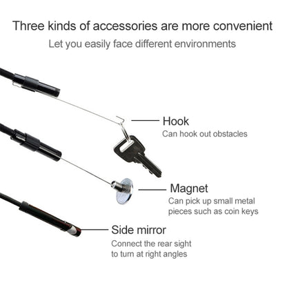 AN97 Waterproof Micro USB Endoscope Snake Tube Inspection Camera for Parts of OTG Function Android Mobile Phone, with 6 LEDs, 7mm