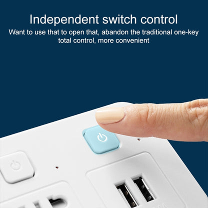 Home Office Multifunctional USB Wireless Plug Converter Plug Board, with Night Light, 1 to 3 + 2USB