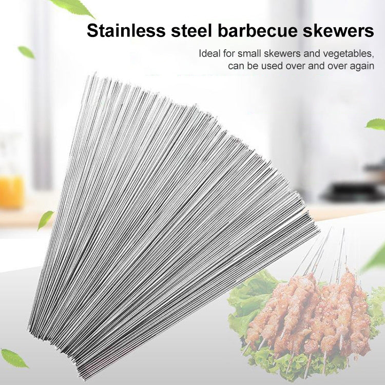 10pcs Outdoor Lamb Kebab Barbecue Stainless Steel Skewers, 1pc