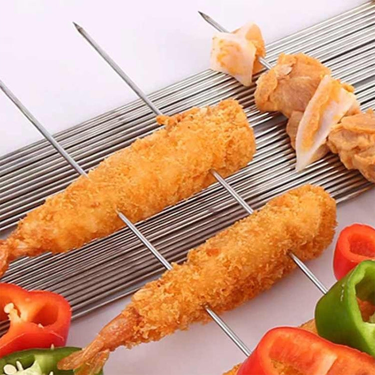 10pcs Outdoor Lamb Kebab Barbecue Stainless Steel Skewers, 1pc