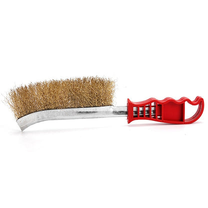 BBQ Grill Wire Cleaning Brush with Handle, Stainless Steel, Copper Plating