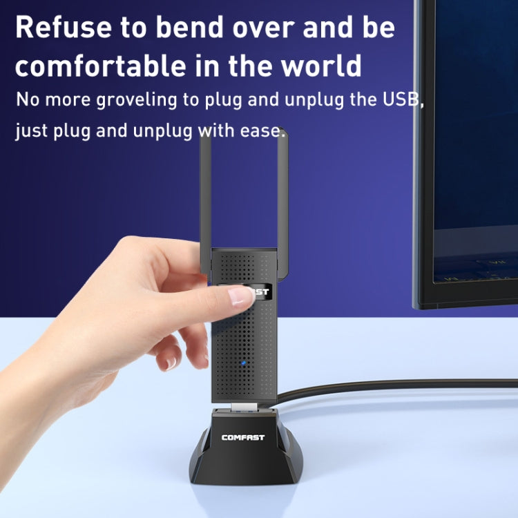 COMFAST CF-U318 1.2m High Speed USB 3.0 Extension Cable with Base, With Base 1.2m