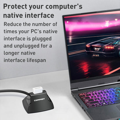 COMFAST CF-U318 1.2m High Speed USB 3.0 Extension Cable with Base, With Base 1.2m