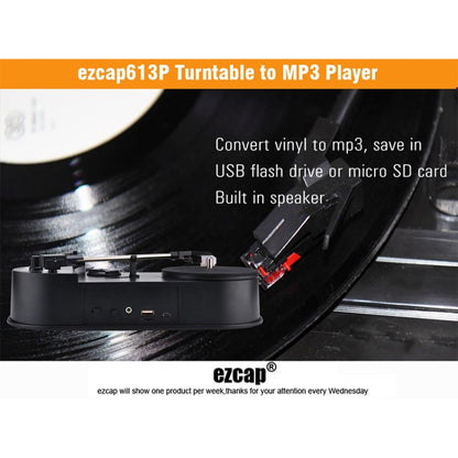 Ezcap 613P Mini Vinyl Record Player with Turntable to MP3 Converter, Ezcap 613P