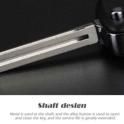 For Hyundai 3-button Folding Car Key Shell with Silver Metal Edge, For Hyundai 3-button