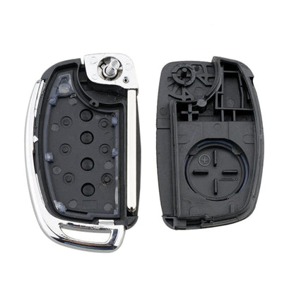 4-button Folding Car Key Shell with Metal Edge Solaris ix35 ix4 Santa For Hyundai Sonata 2014-2017 / Tucson 2016-2019 /  Santa Fe 2013-2016, For Hyundai 4-button Solaris ix35 ix4