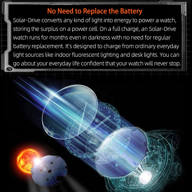 NORTH EDGE EVOQUE2 Outdoor Waterproof Solar Charging Sports Watch, EVOQUE2