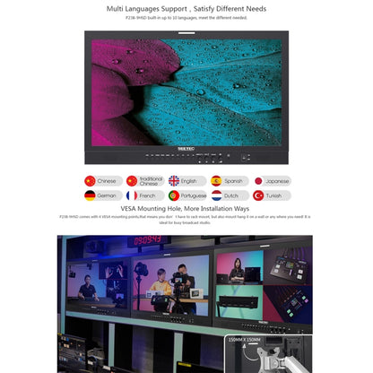 SEETEC P238-9HSD 23.8 inch 1920x1080 IPS Full HD 3G-SDI 4K HDMI Pro Broadcast LCD Monitor, UK Plug, US Plug, AU Plug, EU Plug