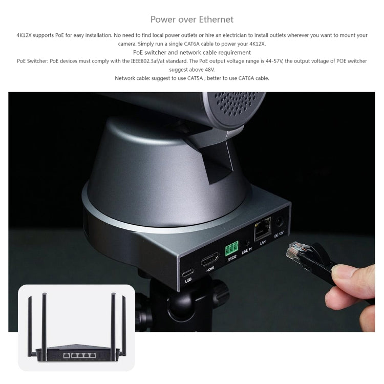 FEELWORLD 4K12X 4K PTZ Camera 12X Optical Zoom AI Tracking HDMI USB IP Remote Control, 4K12X