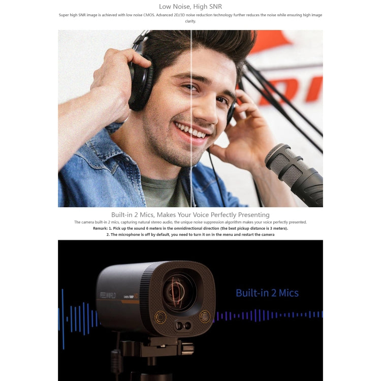 FEELWORLD HV10X Professional Streaming Camera Full HD 1080P 60fps USB 3.0 HDMI, UK Plug, US Plug, EU Plug, AU Plug