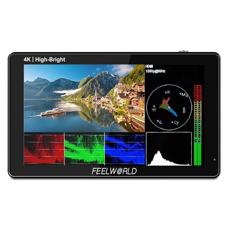FEELWORLD LUT5E 5.5 inch High Bright 1600nit Touch Screen DSLR Camera Field Monitor F970 External Power and Install Kit 4K HDMI 1920X1080 IPS Panel, LUT5E
