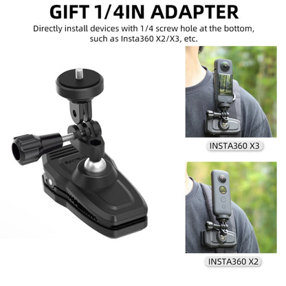 Sunnylife 360 Degree Rotation Swivel Backpack Clip Magnetic Suction Action Camera Mount, ZJ666