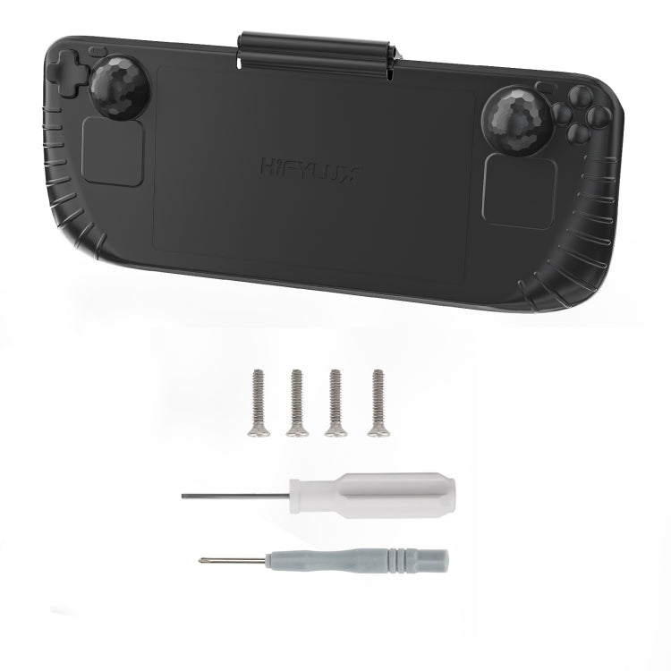 Hifylux 3 in 1 Gaming Console Protector Guard Monitor Cover Sun Hood Kickstand Holder Mount, For Steam Deck