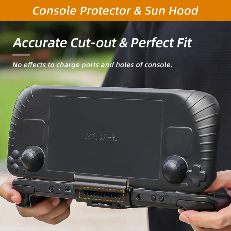 Hifylux 3 in 1 Gaming Console Protector Guard Monitor Cover Sun Hood Kickstand Holder Mount, For Steam Deck