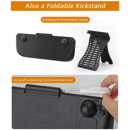 Hifylux 3 in 1 Gaming Console Protector Guard Monitor Cover Sun Hood Kickstand Holder Mount, For Steam Deck