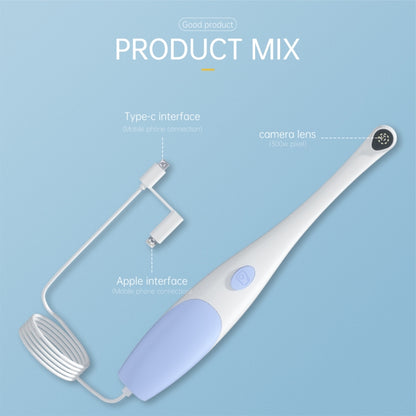 AN109 8LEDs 3.0MP 2 in 1 Visible Oral Endoscope, 2 in 1 (Purple)