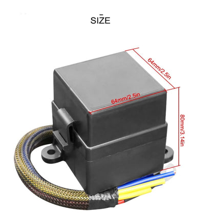 12V 4 Pin IP65 Waterproof Car 6 Slots Modified Relay Fuse Box with Cable Kit, 12V 4 Pin Kit