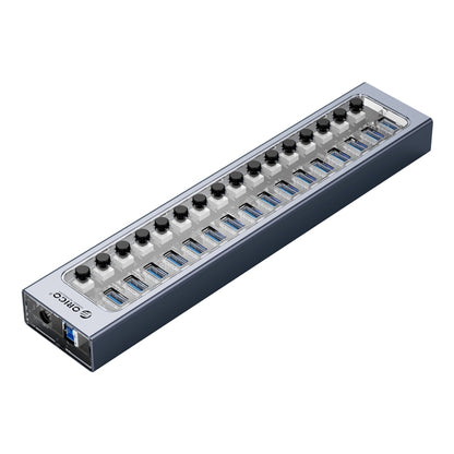 ORICO AT2U3-16AB-GY-BP 16 Ports USB 3.0 HUB with Individual Switches & Blue LED Indicator, AU Plug, EU Plug, UK Plug, US Plug
