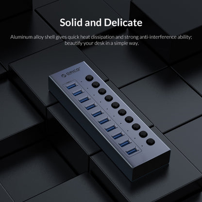 ORICO BT2U3-7AB-GY-BP 7 Ports USB 3.0 HUB with Individual Switches, 7AB