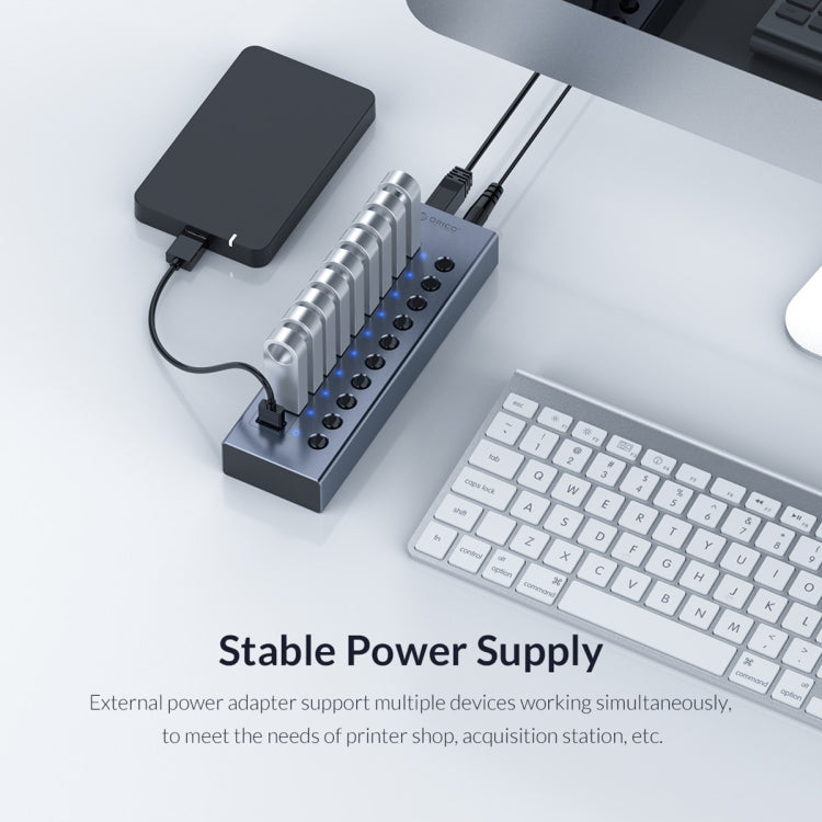 ORICO BT2U3-7AB-GY-BP 7 Ports USB 3.0 HUB with Individual Switches, 7AB