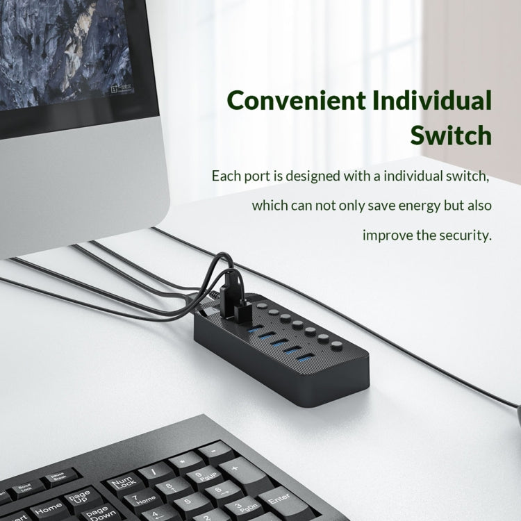ORICO CT2U3-13AB Plastic Stripes 13 Ports USB 3.0 HUB with Individual Switches, AU Plug, EU Plug, UK Plug, US Plug